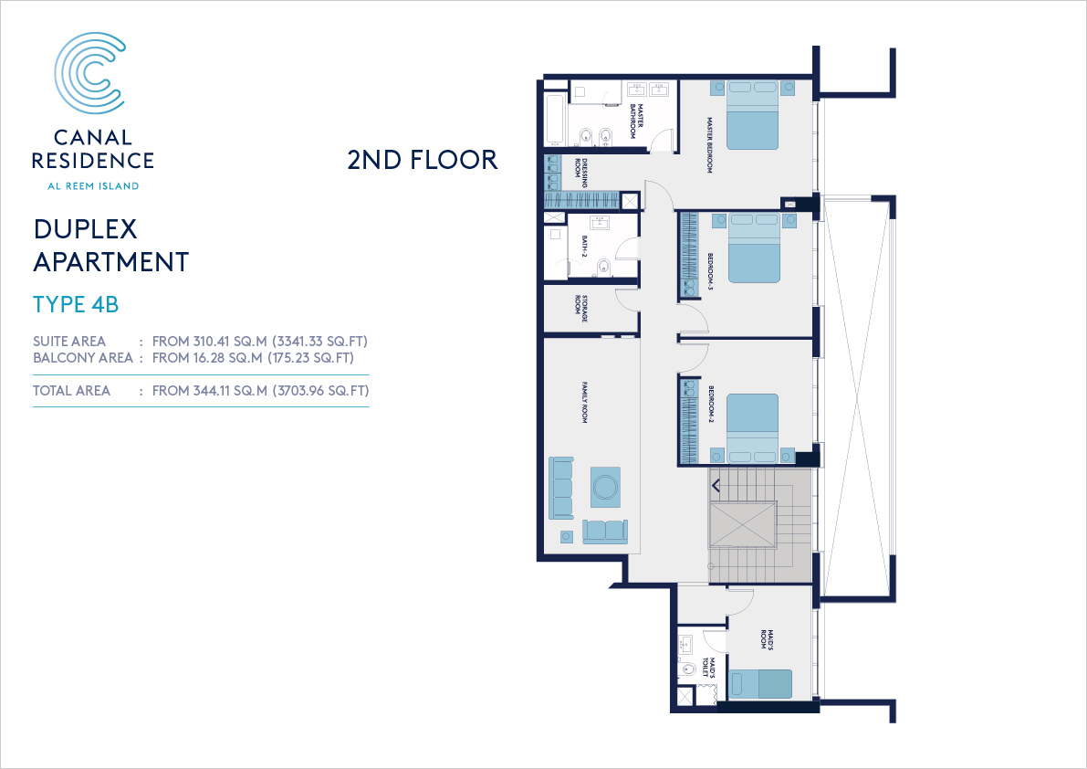 Canal Residence-Duplex  Apartment Floor Plan - Type 4B